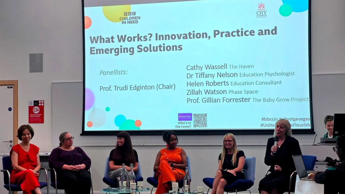 Panel discussion at BBC Children in Need's Unite, Energise, Flourish event, City St George's